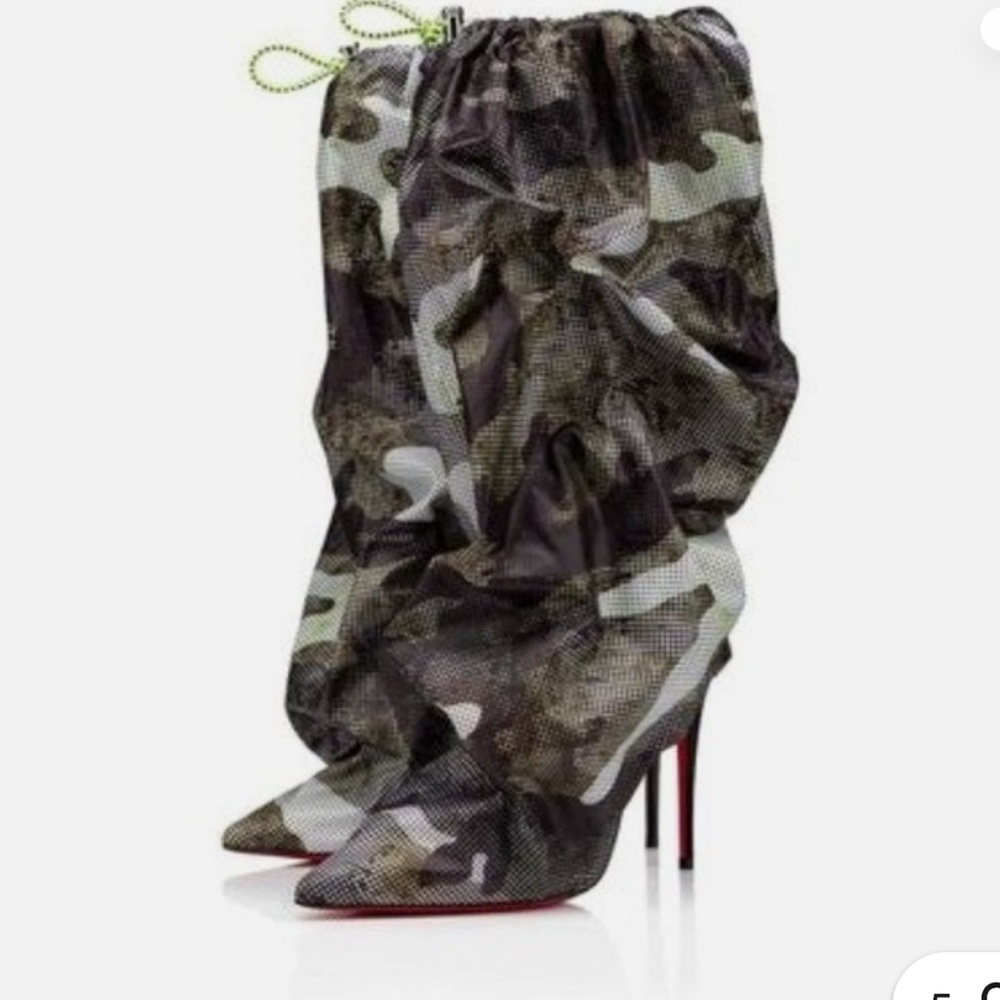 Christian Louboutin wind gotta camo boots